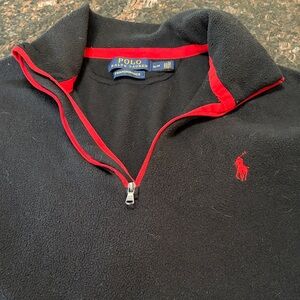 Polo by Ralph Lauren Black Pullover with Red Trim